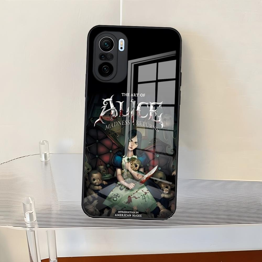 Чехол для телефона Game A-Alice Madness R-Returns Для Redmi 13 12 13c 12c Note 13 Pro Plus 11 12 Pro 10 12s 11s Закаленное стекло