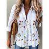 Temperament Women's Shirt, Loose Long-Sleeved Shirt, Women's Casual Printed Top.