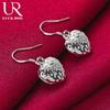 925 Sterling Silver Heart-shaped Pendant Earrings Fashiona Wedding Jewelry Gifts
