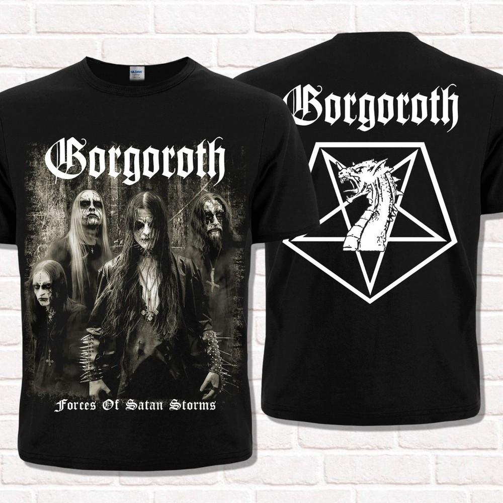 С Рождеством Группа Gorgoroth Хлопок Все Размеры Футболка E32.15 Унисекс Футболка