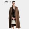 PORTS Women's 2022 Autumn/Winter Wool Cashmere Belted Coat