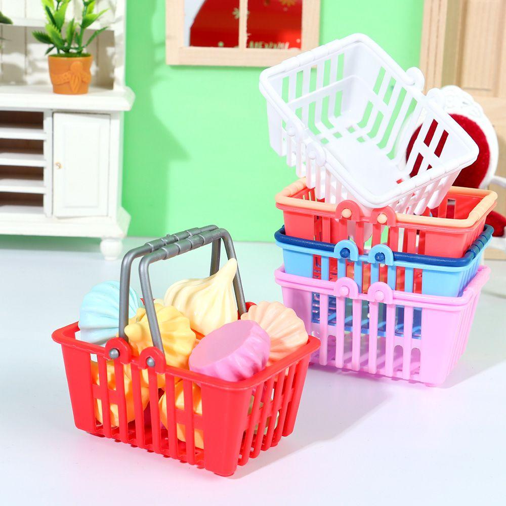 Supermarket Shopping Miniature For Doll House Food Basket Shopping Basket Doll Accessories Mini