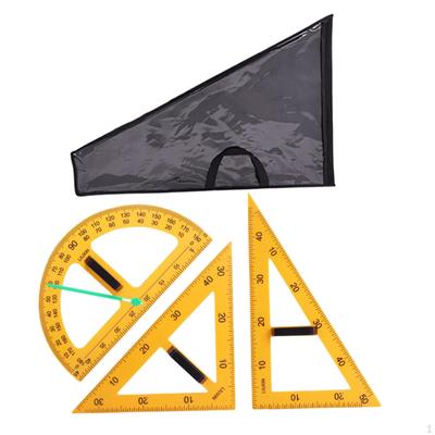 Наборы линеек для математической геометрии, многофункциональные обучающие линейки, канцелярские принадлежности для измерения углов с сумкой для хранения