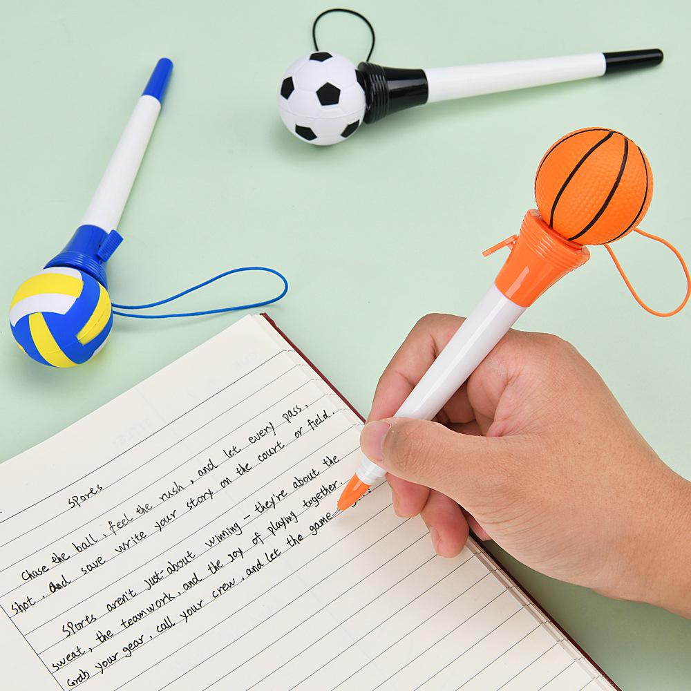 Creative Stress Relief Catapult Neutral Pen Vent Can Pinch Football Shaped Water Pen Funny Stationery
