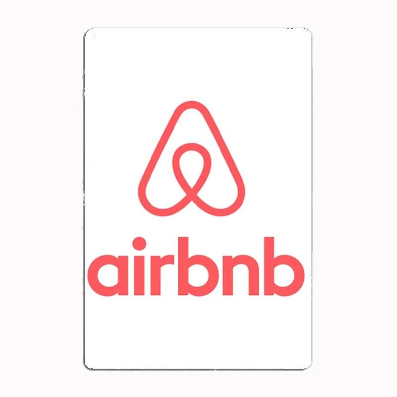Mfoever Винтажная металлическая табличка с логотипом Airbnb, плакат, декор стены, кинотеатр, гостиная, фреска, забавная жестяная вывеска, кухня, спальня, кафе, бар, паб, гостиная