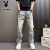 PLAYBOY Мужские прямые джинсы с широкими штанинами и эластичным поясом