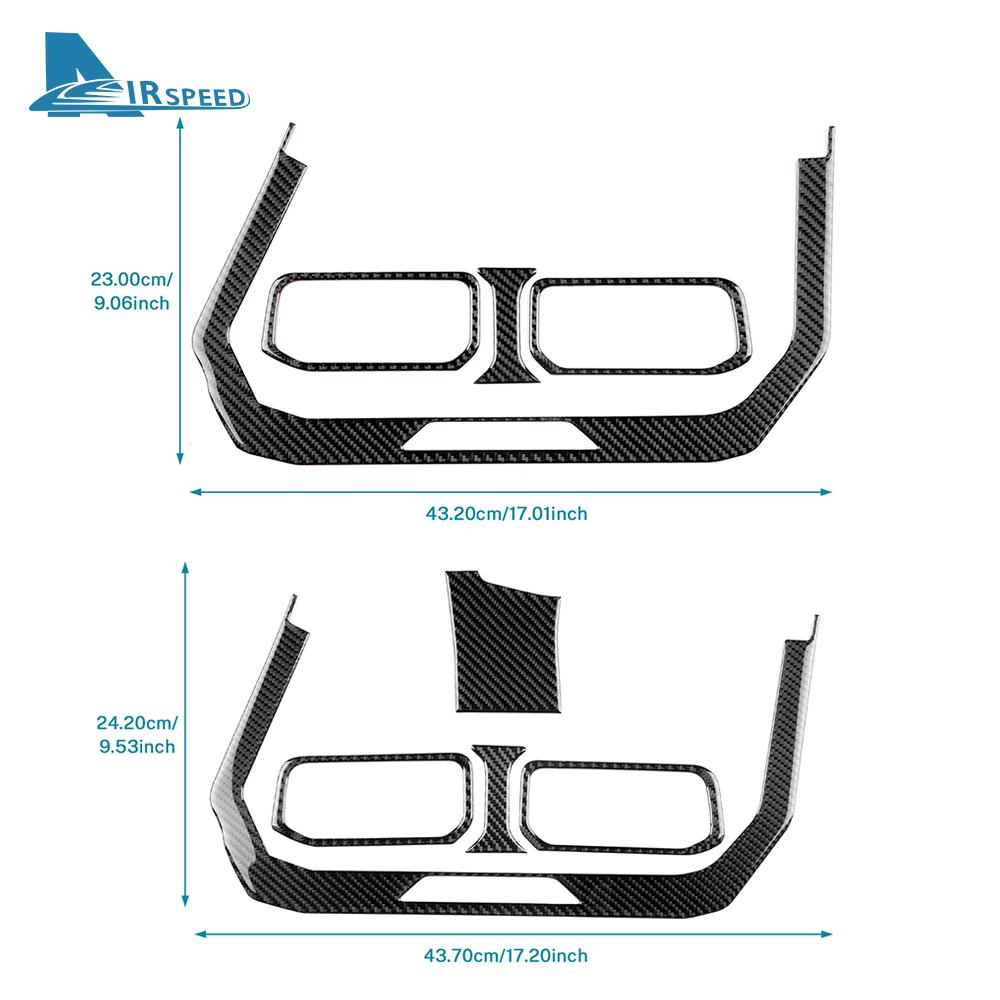 Real Soft Carbon Fiber Sticker For Ford Mustang GT Dark Horse EcoBoost 2024 2025 2026 LHD RHD Car Central Control AC Panel