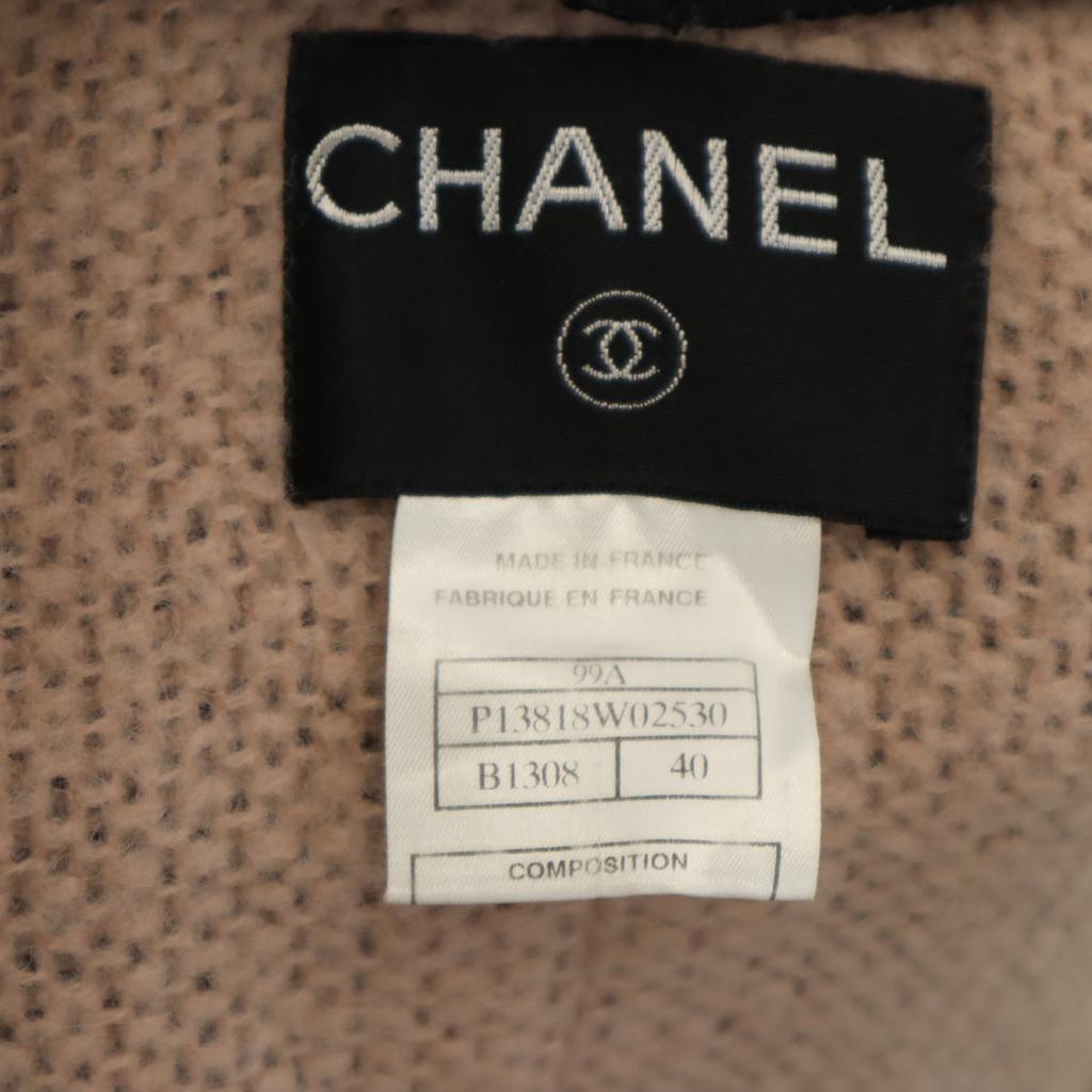 Chanel Сделано во Франции Многослойное длинное пальто 40 Угольно-черное Женское Б/У