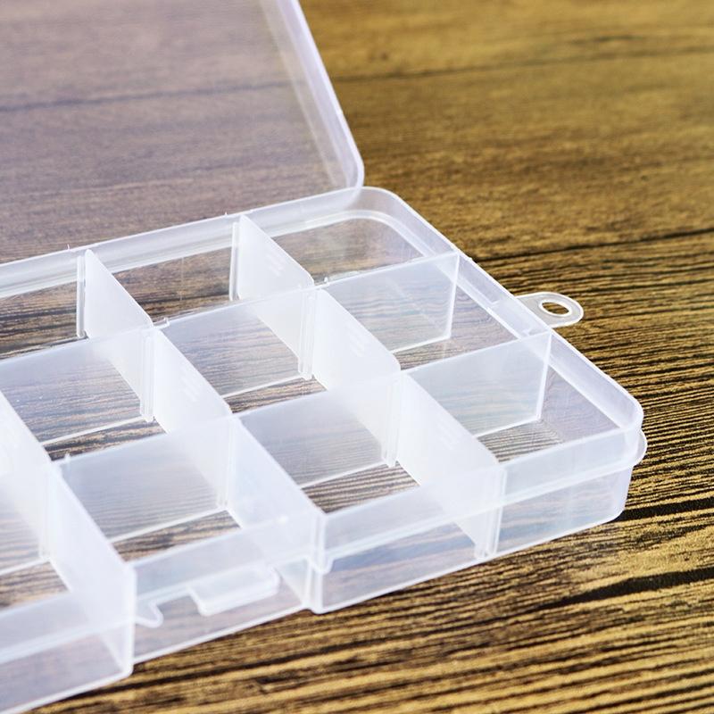 Transparent Plastic Compartment Box Small Organiser Storage Craft Bead Nail 2018