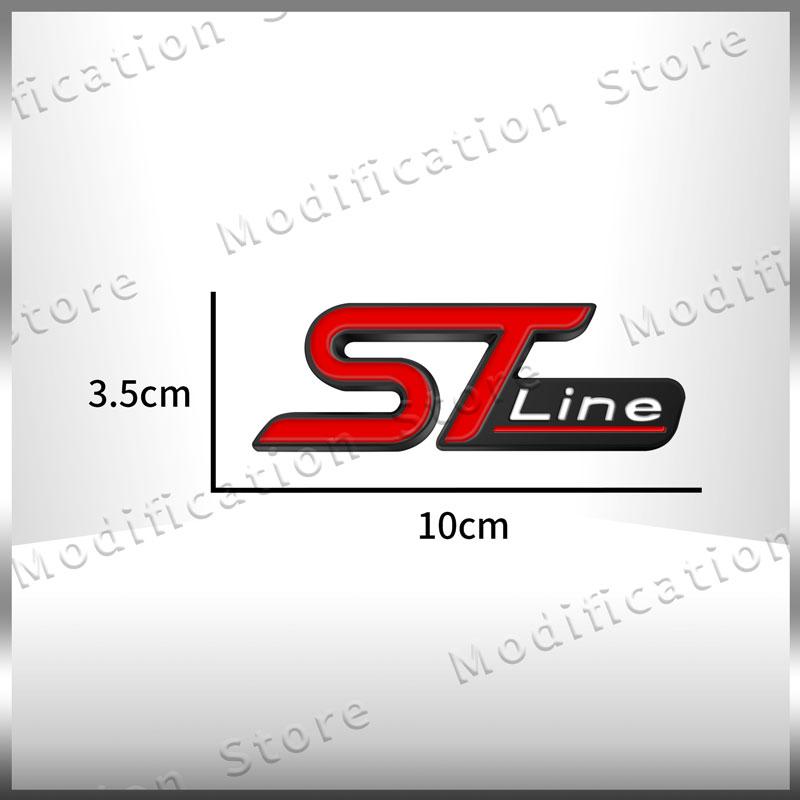 3D Металлическая Наклейка-Значок Логотип ST Line на Переднюю Решетку Автомобиля Для Ford Focus Fiesta Ecosport Mondeo Kuga Задний Багажник Боковое Крыло