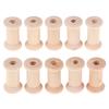 10Pcs Wooden Bobbins Spools Reels Organizer For Sewing Ribbons Twine Wood Crafts