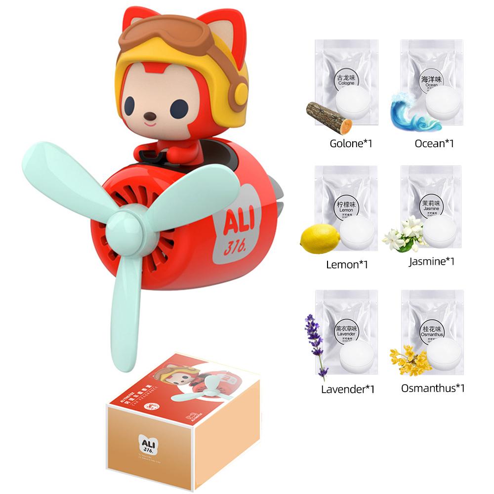 Автомобильный освежитель воздуха Bear Pilot, автоаксессуары, интерьерный диффузор для духов, вращающийся пропеллер, магнитный ароматизатор