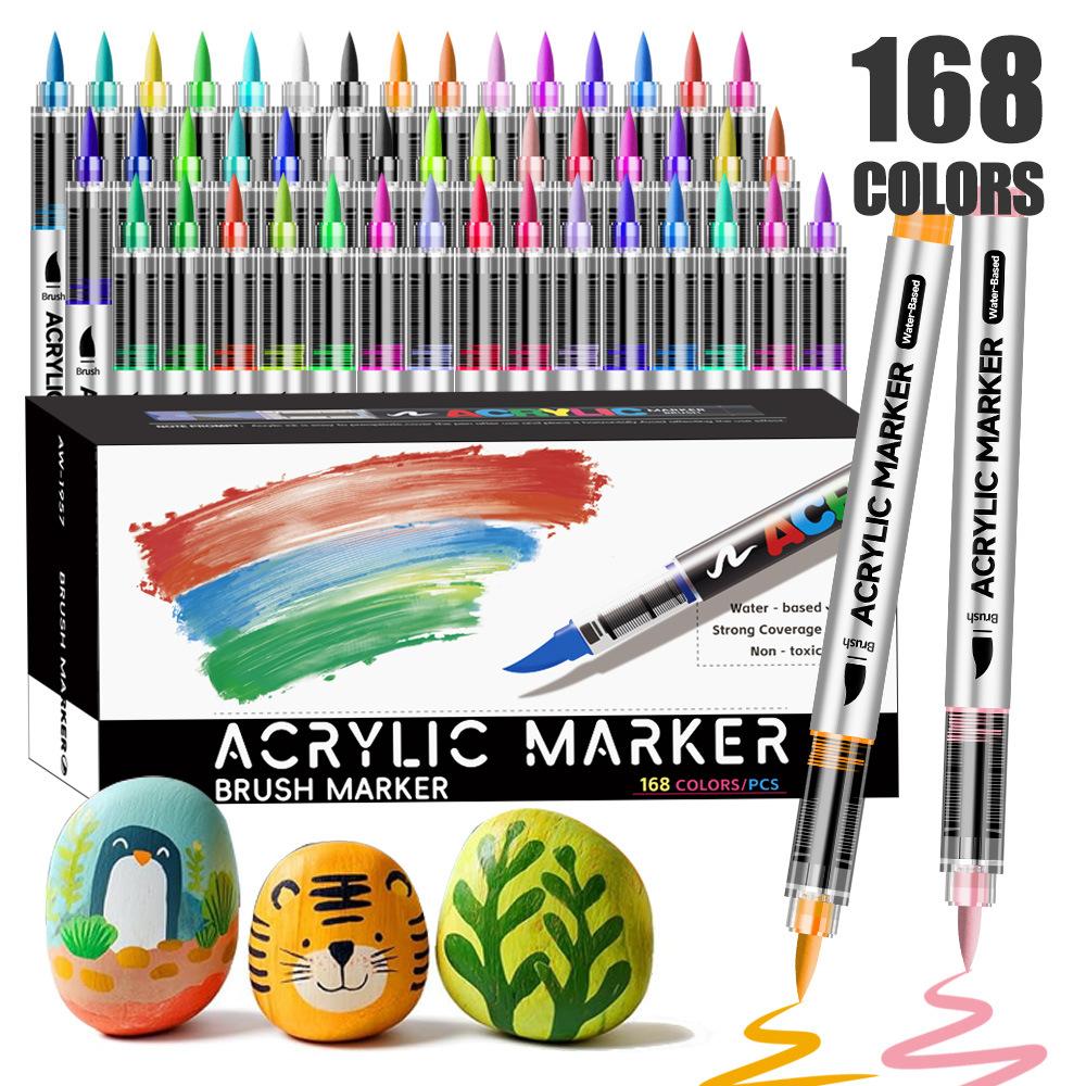 Manufacturers Direct Liquid Soft Head Plastic Gel Pen 0.5mm Color Children Art Diy Student Painting Graffiti Paper
