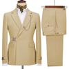 Men's Suits Blazer Pant Men Jacket Italian Designer Party Wedding Slim Fit Two PCS Clothing Lapel Without Accessories