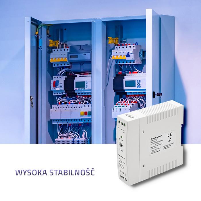 Qoltec DIN Rail Power Supply | 10W | 12V | 0.83A | White | Slim