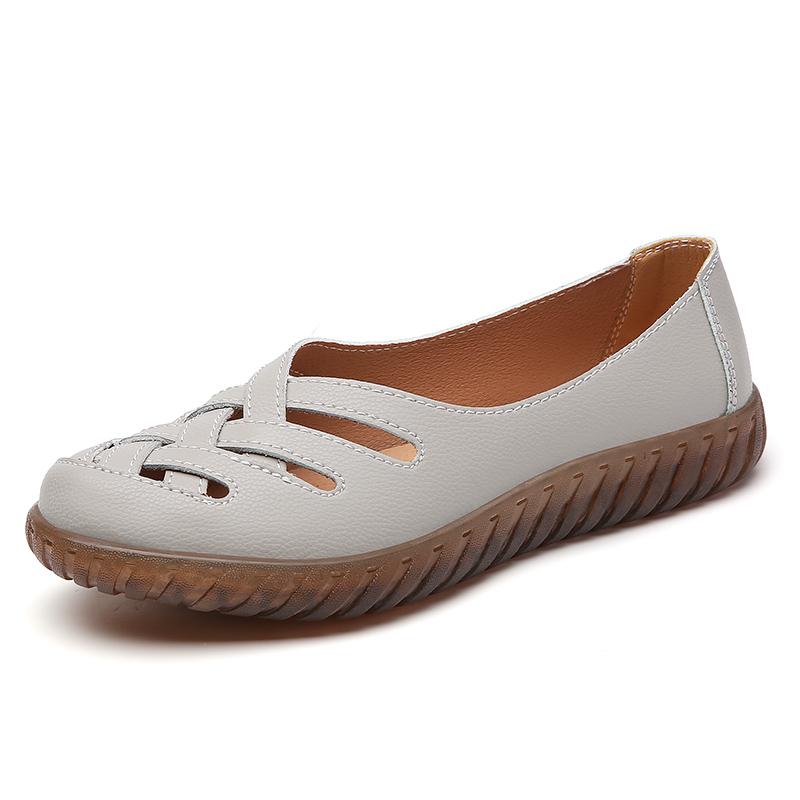 Женская обувь на плоской подошве 2025 Новая дышащая кожаная обувь для женщин Лоферы Мягкая кожаная обувь на плоской подошве Женская повседневная Zapatos Para Mujeres
