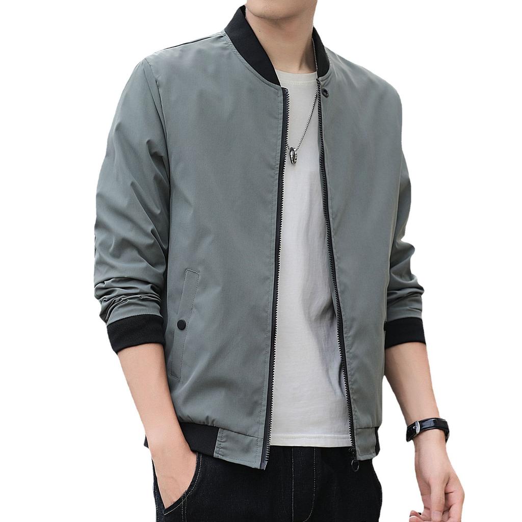 Spring Korean Version of Fashion Trend Handsome Casual Jacket Men's Baseball Collar Men's Clothes