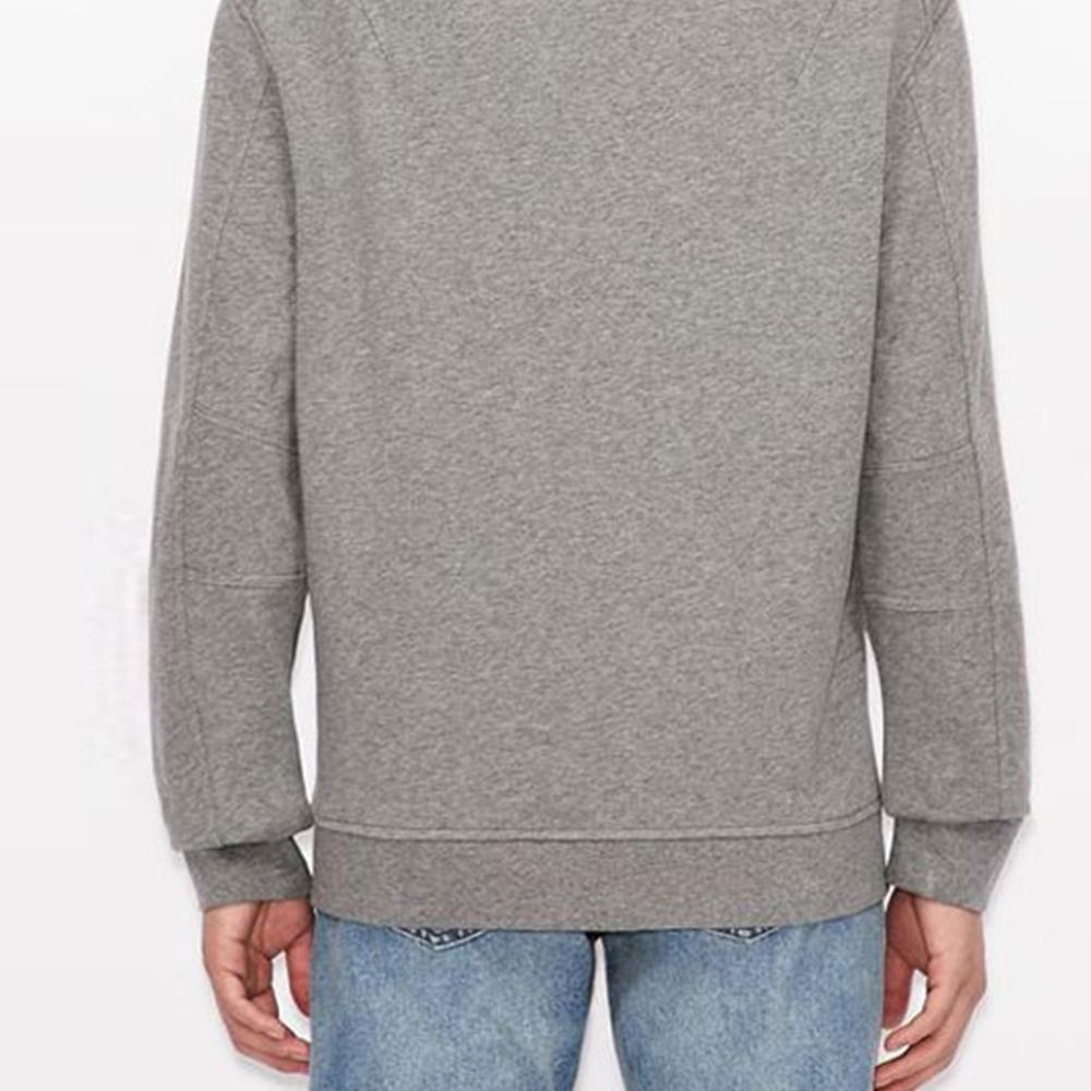 Armani Exchange Мужская толстовка с круглым вырезом и принтом логотипа Aex Серая 8NZMPA-ZJ1ZZ-3930