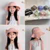 Быстросохнущая панама конфетного цвета в корейском стиле, детская летняя шляпа от солнца, кепка для альпинизма