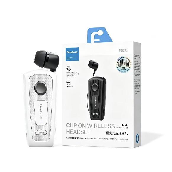 Fineblue F530 pk F920 выдвижные беспроводные наушники Bluetooth-наушники белые с зажимом для кабеля вкладыши hands-free