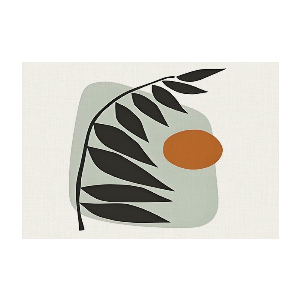 2PCS Personalized Chinese Style Placemat Elegant Bowl Pad Durable Printed Insulation Pad Kitchen