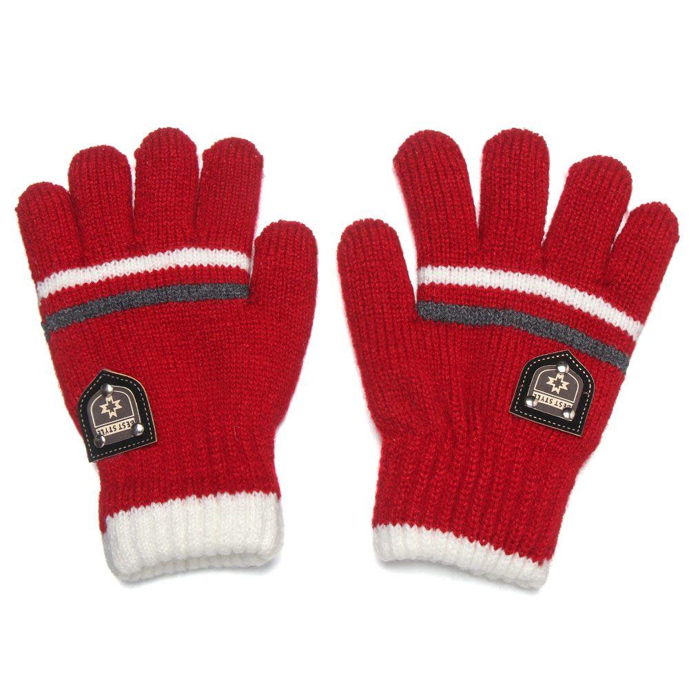 Outdoor Keep Warm Warm Thick Soft Boys Girls Kids Gloves Full Finger Knitted Gloves Mittens