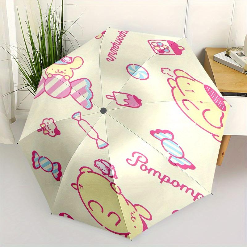 Pompompurin,Candy Automatic Umbrella-Foldable, Durable 8-Bone Design, Compact and Stylish, Great for Camping, Halloween, Christmas, Mother's