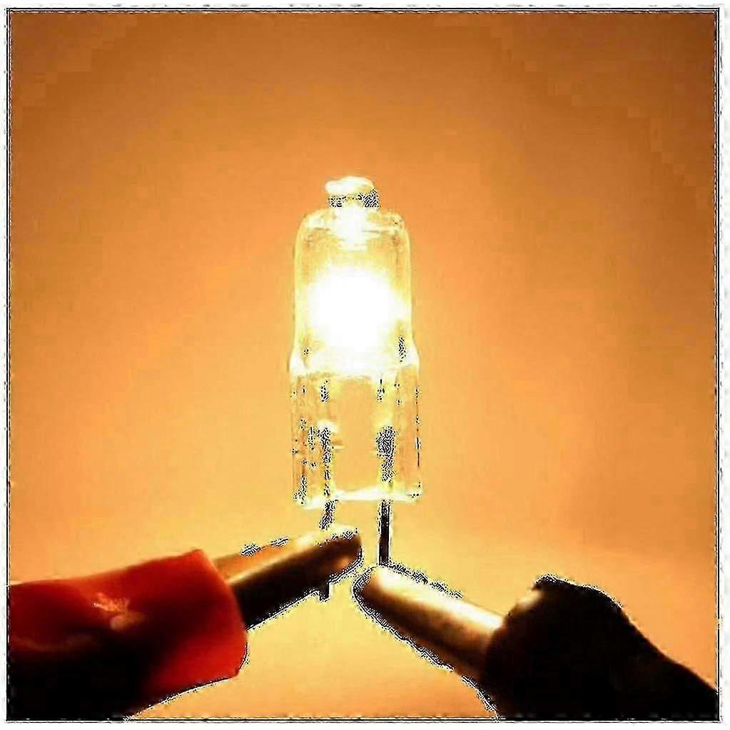 10x 50W Dimmable 2700K Warm White 12V Halogen Bulbs G6.35 2 Pin for Chandelier Desk Lamp and Lighting Fixtures