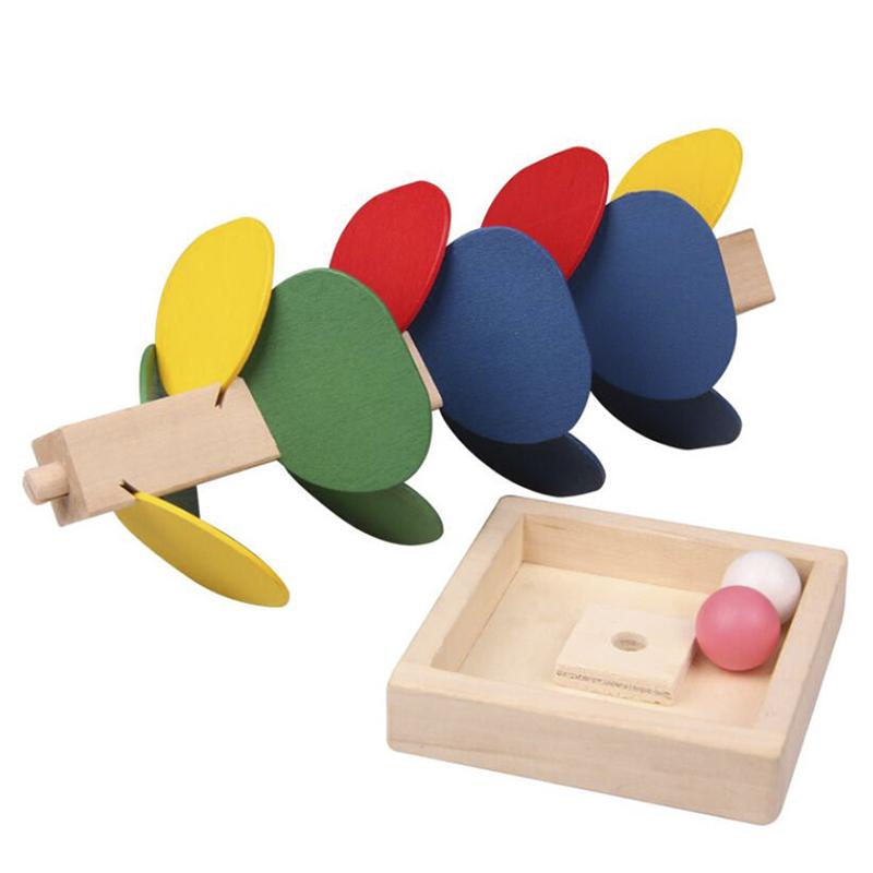 Красочные деревянные шарики для бега, беговая дорожка, строительные блоки, детские деревянные игрушки, обучающие игрушки Монтессори для детей, подарки