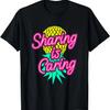 Футболка с надписью Sharing Is Caring Swinger Pineapple Party Mode