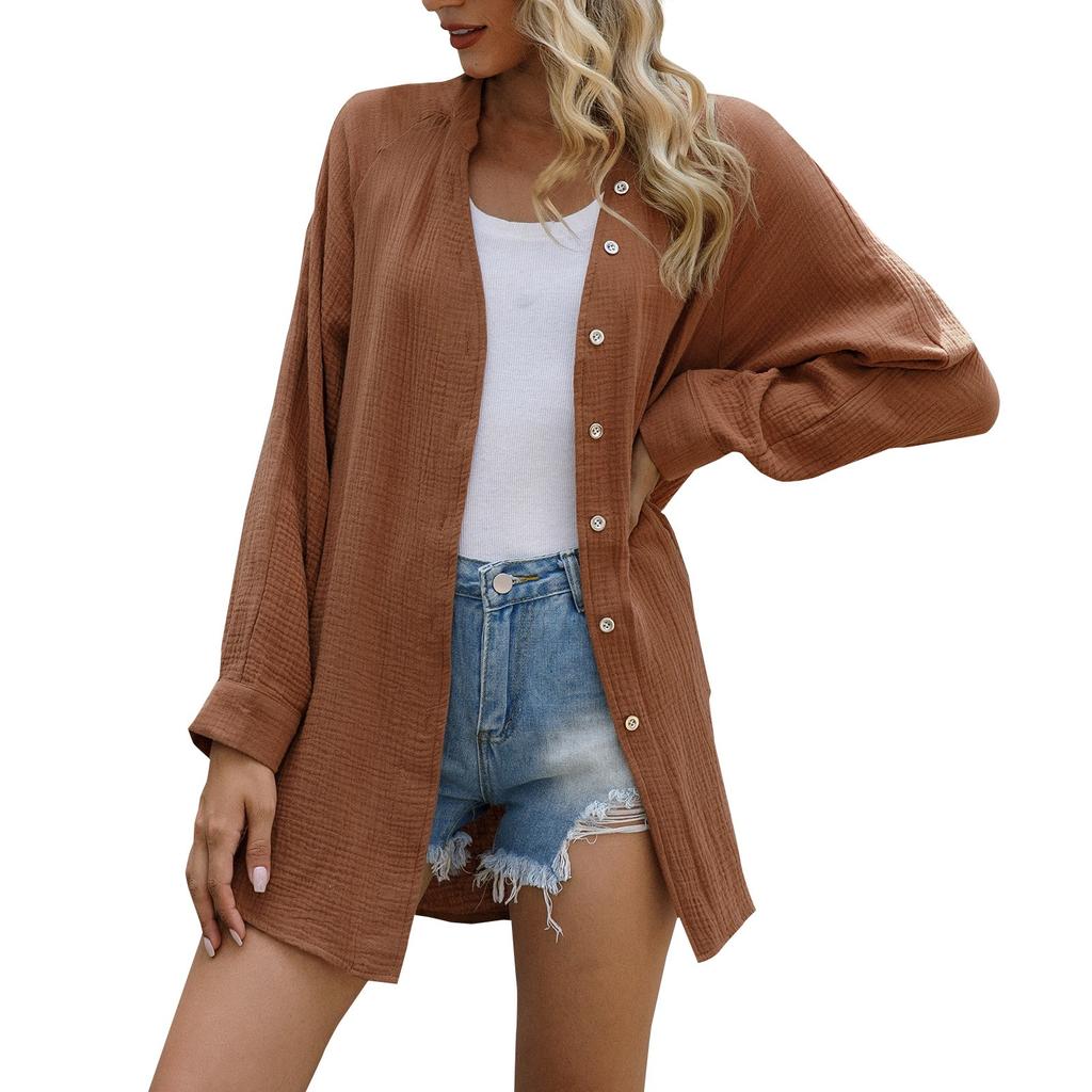 Женский модный кардиган, сексуальный однотонный повседневная верхняя одежда с v-образным вырезом и длинным рукавом