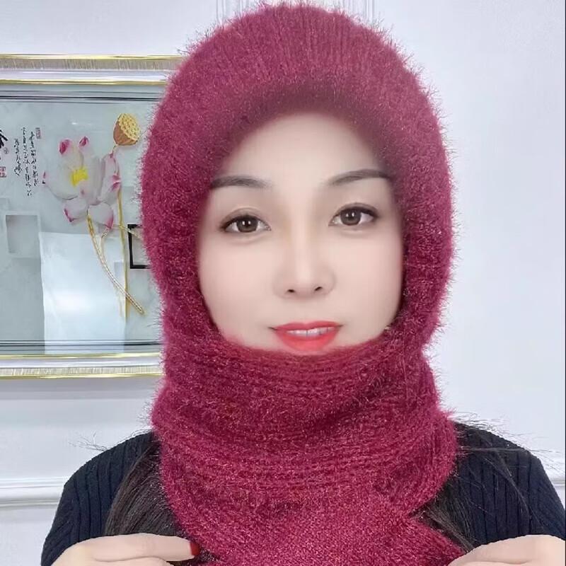 Women's Warm Knitted Scarf Hat