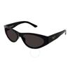 Balenciaga Grey Oval Ladies Sunglasses Bb0367s 001 60