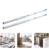 1 Pair 30in Locking Drawer Slide Cold Rolled Steel 120kg Bearing 53mm Width 3 Sections Heavy Duty Ba