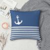 Anchor For Stripes Blue White Nautical Marine Throw Pillow Prupogsctsf Square Pillow Case Cushion Covers Pillowcase For Bed 18"