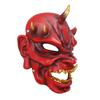 Игривая и красно-белая смоляная маска японского короля демонов, отлично подходящая для хэллоуинских фестивалей и