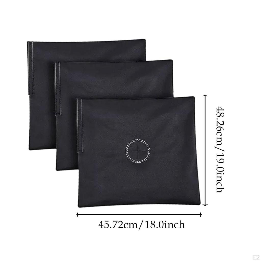 3x Sandbag Weight Bag Umbrella Base Black 18"x19" Heavy Duty Flags Sand for Fishing Chair