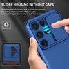 KEYSION Shockproof Case for Samsung S25 Ultra 5G S25+ Plus Slide Camera Lens Protection Live Stand Phone Cover for Galaxy S24 FE 5G