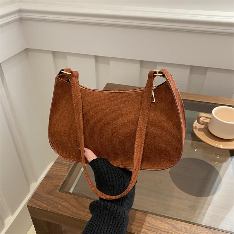 Yogodlns Модная Текстурная Красная Сумка Женская Новая Замшевая Сумка На Одно Плечо Маленькая Однотонная Сумка Хобо На Молнии Подмышками