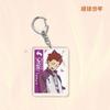 Anime Games Volleyball Boy Acrylic Keychain Metal Ring Car Bag Key Decoration Accessory Gift Anime Gifts Pendant
