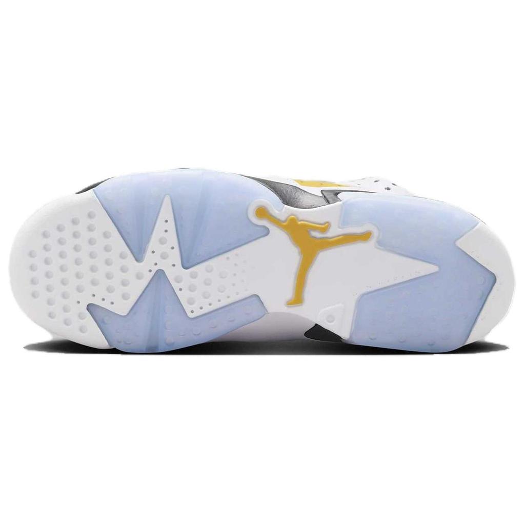 Кроссовки Air Jordan 6 Retro GS Yellow Ochre Kids Белый Черный 384665-170
