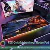 Сверхбольшой RGB Игровой Офисный Коврик для Мыши - Нескользящий, Утолщенный Коврик для Стола для Клавиатуры, Идеально Подходит для League of Legends и Интернет-Кафе.