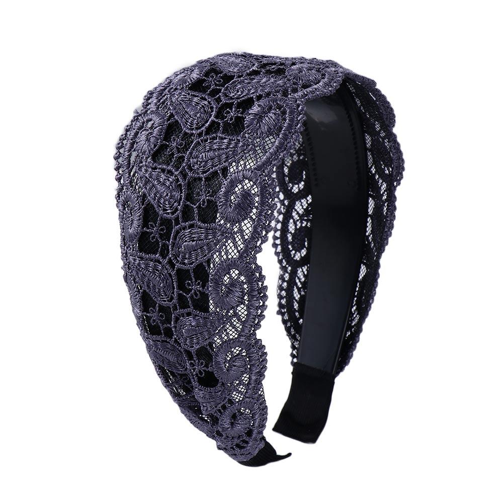 Vintage Headwear Hollow Wash Face For Girls Wide Side Women Hair Hoop Headband Korean Head Wrap Lace Hairbands