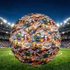 Demon Slayer Print Size 5 Soccer Ball, PU Wear Resistant Football for Match Training and Daily Practice, Birthday Gift for Soccer Fans
