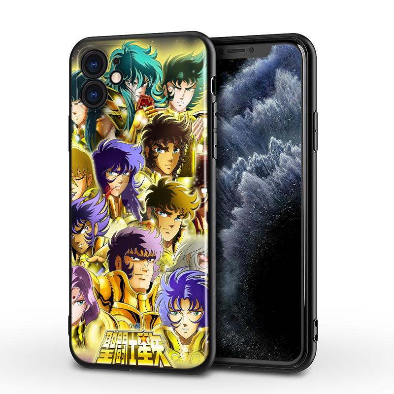 Saint Seiya SoG для Apple iPhone 13 12 11 Mini XS XR X Pro MAX SE 2020 8 7 6 5 5S Plus черный силиконовый чехол для телефона
