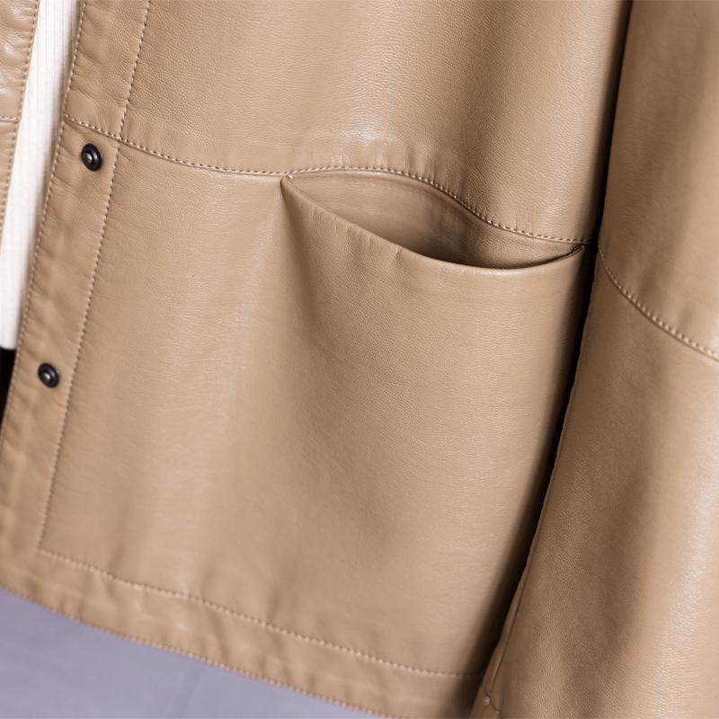 Элегантное пальто из искусственной овчины для женщин, верхняя одежда, куртки из искусственной кожи, женский топ