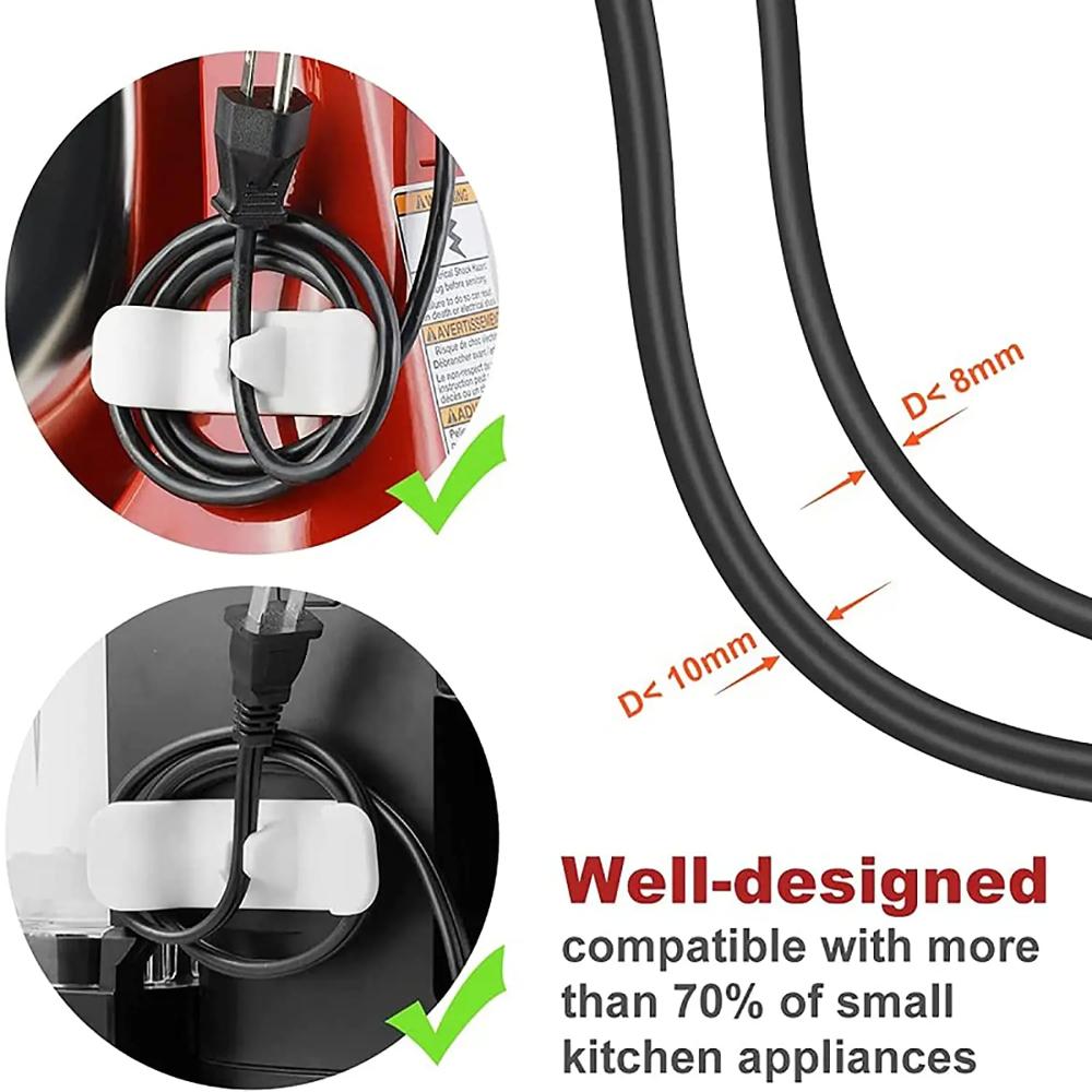 6pcs Kitchen Storage Cord Wrapper Cable Wire Cord Organizer Coffee Machine Kitchen Appliances Wrap Cable Protector Winder