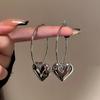 Предотвратить аллергию, геометрические серьги с сердечками для женщин и девочек, модные минималистичные милые ювелирные изделия для помолвки, подарки