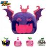 Мягкая игрушка Blox Fruits в коробке с леопардовым принтом фиолетового цвета, мягкая и пушистая фигурка животного