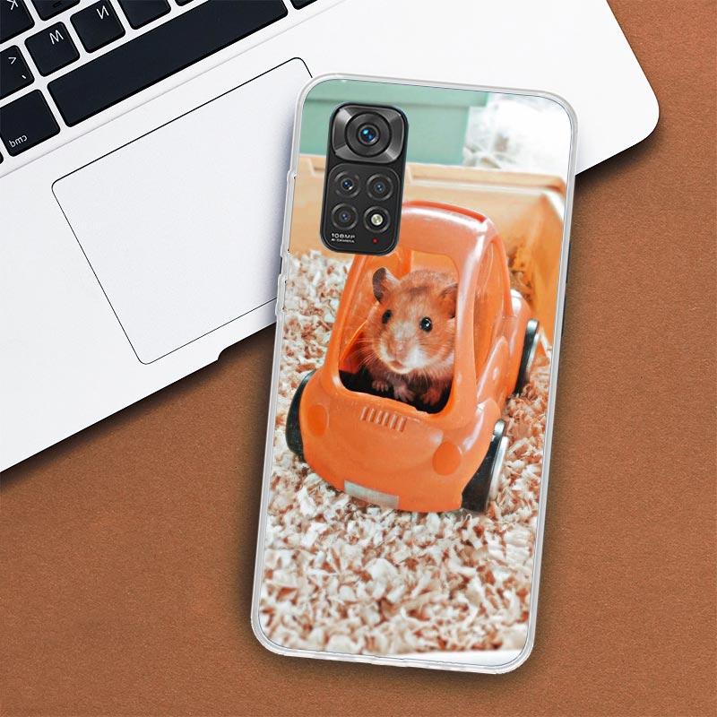 Милый чехол для телефона с изображением хомяка для Xiaomi Redmi Note 13 12 12S 11 11S 10 10S 9 9S 11T 11E Pro Plus 8 8T 7 + чехол